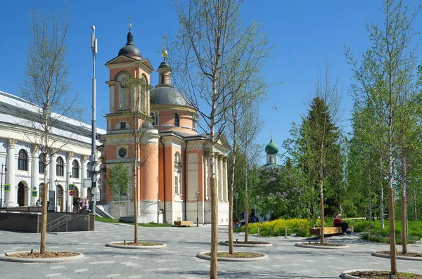 Moscow Rusya Federasyonu Mayıs 2018 Kilise Barbara Varvarka Street Güneşli — Stok fotoğraf