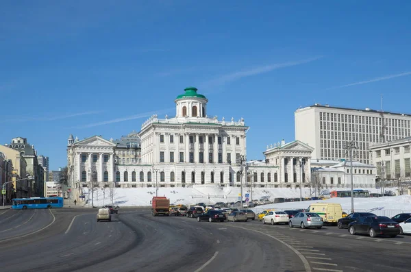 Moscou Rússia Março 2018 Praça Borovitskaya Casa Pashkov Biblioteca Estatal — Fotografia de Stock