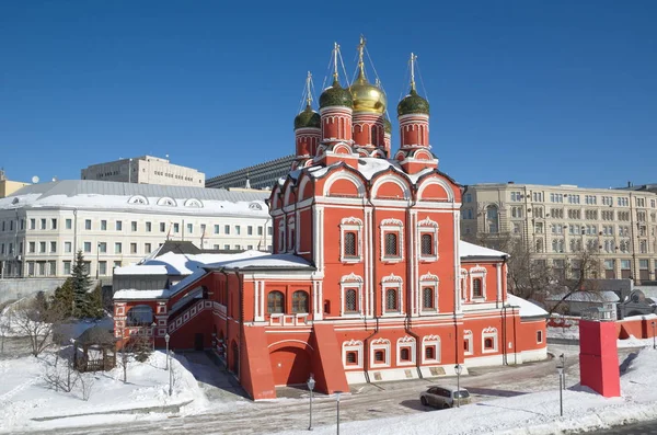 Catedral Ícone Mãe Deus Sinal Antigo Mosteiro Znamensky Rua Varvarka — Fotografia de Stock