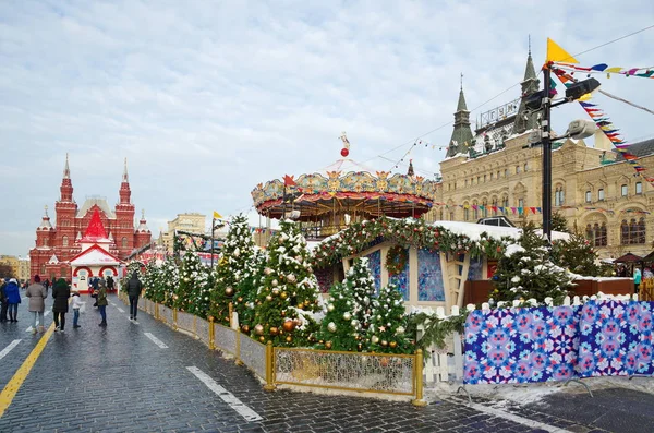 Moscou Russie Janvier 2019 Foire Des Gommes Noël Sur Place — Photo