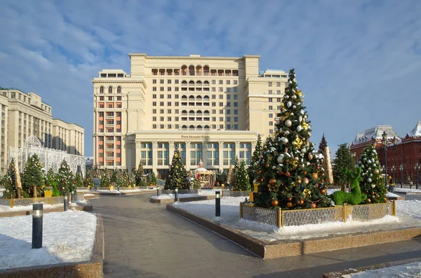 Moskva Ryssland Januari 2019 Manezhnaya Square Inom Ramen För Festivalen — Stockfoto