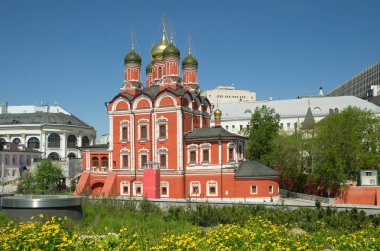 Moscow, Rusya Federasyonu - 12 Mayıs 2018: güzel Peyzaj Park Tanrı aşkına 
