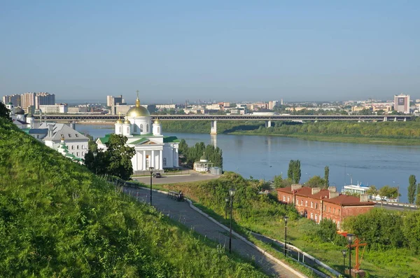 Vue Été Monastère Annonciation Église Métropolite Alexis Moscou Sur Rive — Photo