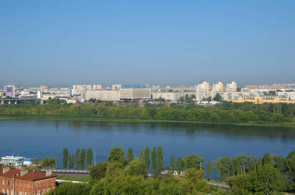 Nizhny Novgorod Ryssland Augusti 2018 Sommaren Utsikt Över Staden Och — Stockfoto