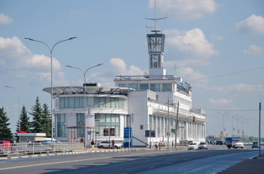 Nizhny Novgorod, Rusya - 19 Ağustos 2018: Nehir istasyonu 
