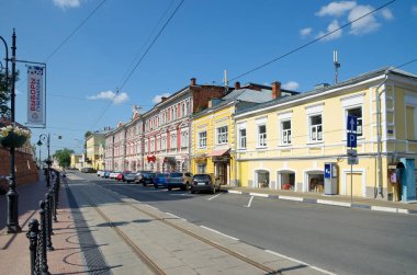 Nizhny Novgorod, Rusya Federasyonu - 19 Ağustos 2018: Rozhdestvenskaya sokak görünümünü yaz