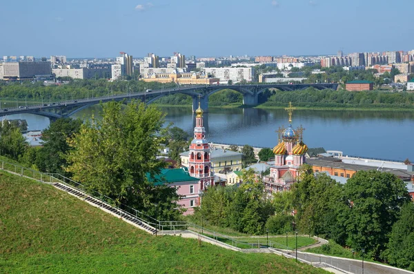 Nizhny Novgorod Ryssland Augusti 2018 Vacker Utsikt Över Rozhdestvenskaya Stroganovskaya — Stockfoto