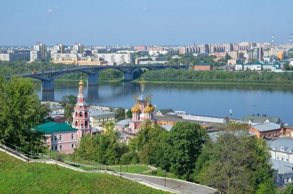 Nizhny Novgorod Rusia Agosto 2018 Vista Verano Iglesia Rozhdestvenskaya Stroganovskaya — Foto de Stock