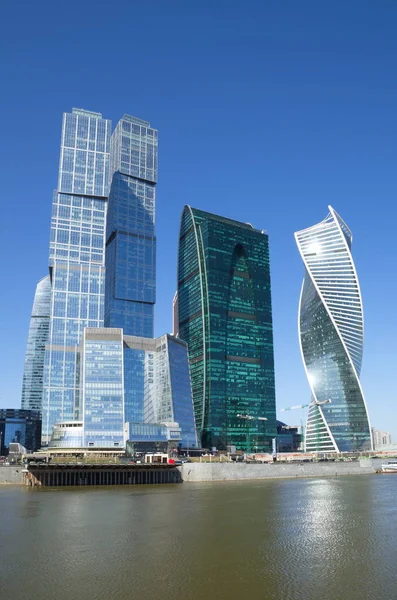 Moscow Oroszország 2018 Április Tornyai Moszkvai Nemzetközi Üzleti Központ Moszkva — Stock Fotó