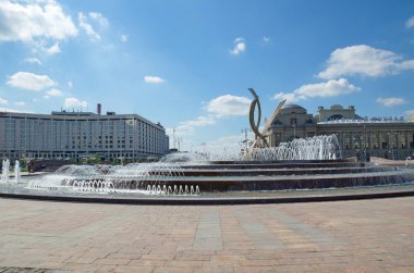 Moskova, Rusya-10 Ağustos 2017: heykel 