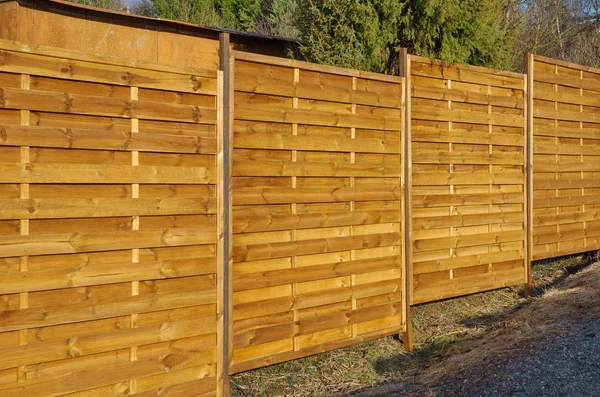 Beautiful Wooden Fence Spring — Stock Photo, Image