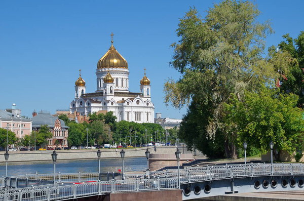 The Cathedral of Christ the Saviour on a Sunny summer day, Moscow, Russia