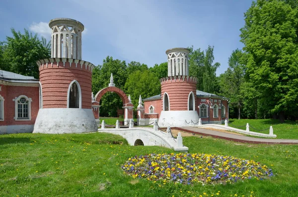 Moscow Russia May 2019 Main Entrance Vorontsovo Estate Guard Towers — Stock Photo, Image