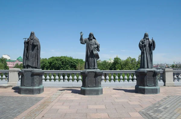 Moskau Russland Juni 2019 Monumente Des Skulpturenkomplexes Patriarchen Von Moskau — Stockfoto