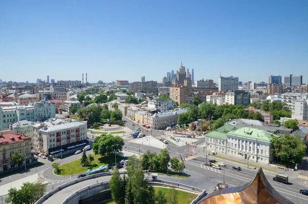 Moskva Ryssland Juni 2019 Sommar Utsikt Över Gatorna Moskva Från — Stockfoto