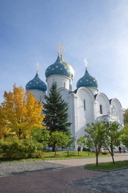 Kutsal Teslis St Sergius Lavra varsayım Katedrali. Sergiev Posad, Moskova bölgesi, Rusya Federasyonu
