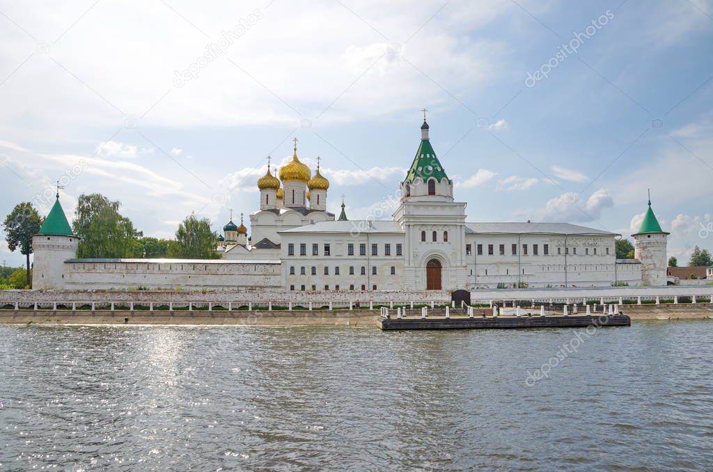 Holy Trinity Ipatiev male monastery on Kostroma River in old russian city Kostroma, Yaroslavl region. The Golden Ring of Russia 
