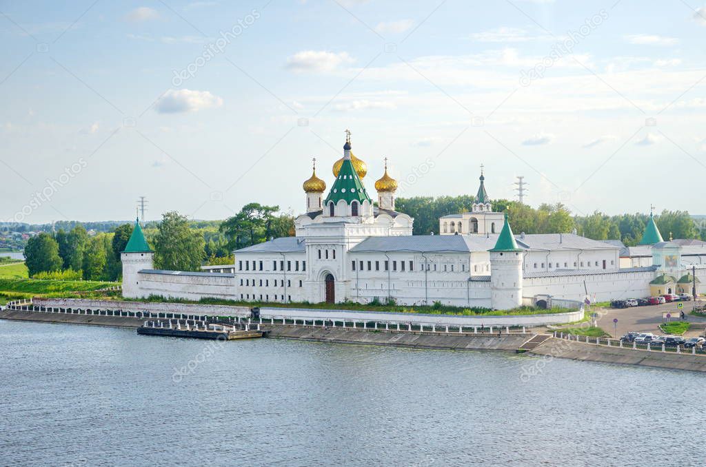 View of the Holy Trinity Ipatiev monastery in Kostroma on a Sunny summer day. Yaroslavl region, Russia