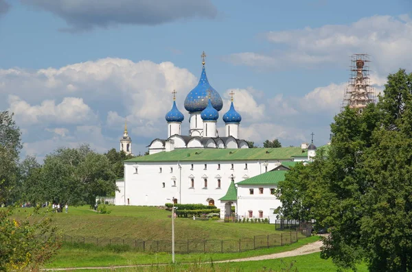 Suzdal Kremlin Día Soleado Verano Catedral Natividad Virgen María Las — Foto de Stock