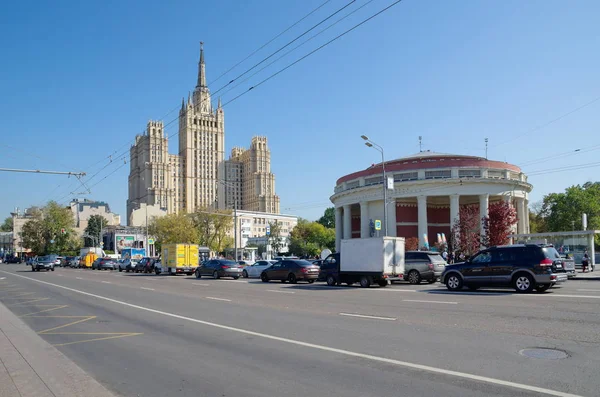 Moskva Rusko Srpna 2019 Letní Výhled Krasnaya Presnya Street Krasnopresnenskou — Stock fotografie