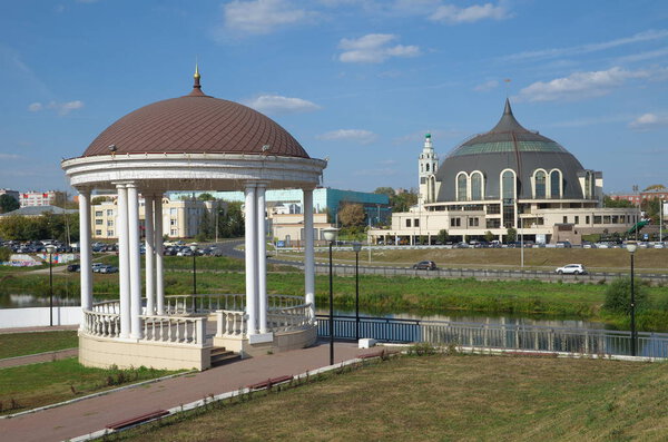 Tula, Russia - September 12, 2019: Summer view of the rotunda and weapons Museum
