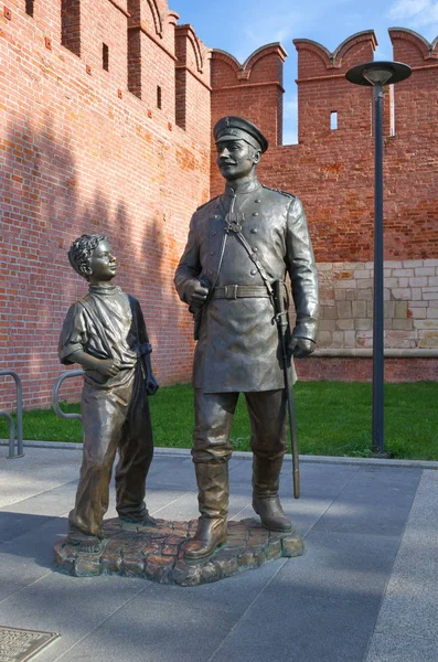 Tula Rusland September 2019 Monument Voor Politieman Aan Pyatnitskye Gate — Stockfoto