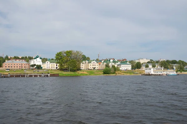 Vista Panorámica Del Terraplén Del Río Volga Kostroma Rusia — Foto de Stock