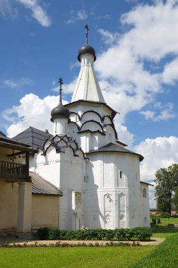 Suzdal 'daki Spaso-Evfimiev manastırı. Varsayım yemekhanesi kilisesi. Rusya 'nın Altın Yüzüğü