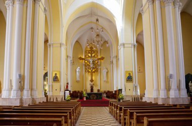 Roma Katolik Katedrali 'nin içinde. Kutsal Bakire Meryem' in Kusursuz Gebeliği 'nin içinde. Moskova, Rusya