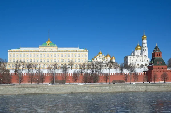 Vista Aterro Kremlin Kremlin Moscou Rússia — Fotografia de Stock