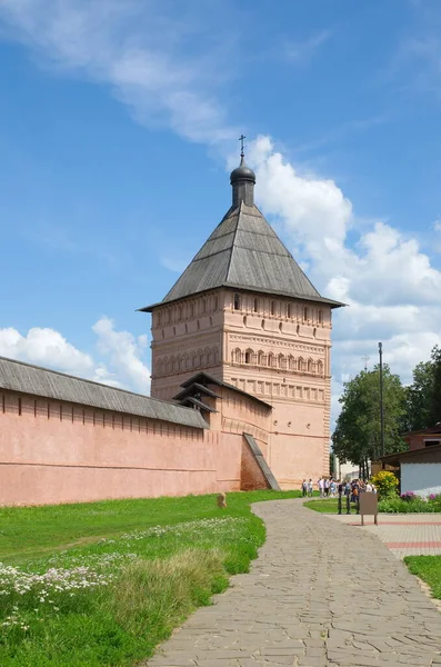 Suzdal Rusia Julio 2019 Vista Verano Torre Passage Monasterio Spaso — Foto de Stock