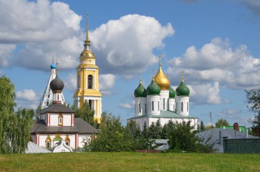 Kolomna 'daki Kutsal Trinity Novo-Golutvin manastırı. Moskova bölgesi, Rusya