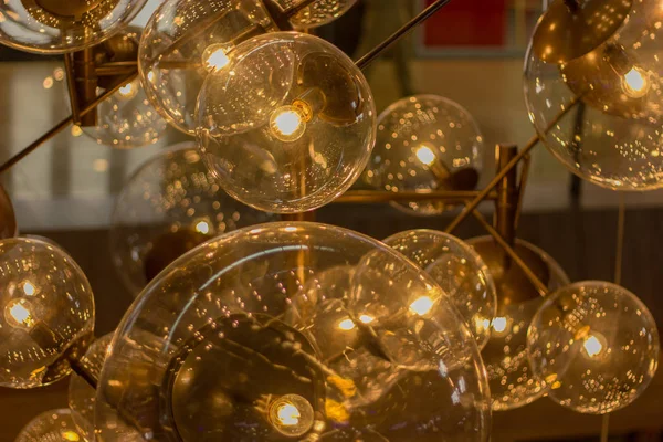 Boules Lumineuses Transparentes Lampes Électriques — Photo