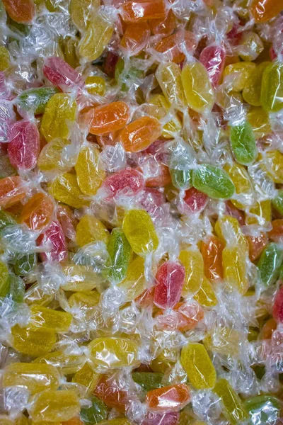 Bunte Bonbons Plastikverpackungen — Stockfoto