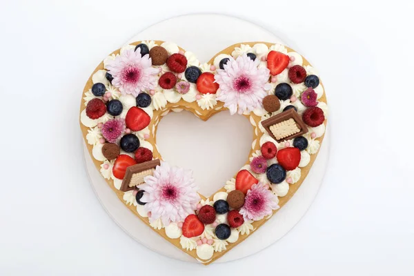 Heart shaped layer cake