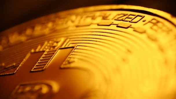 Bitcoin-Münze knapp im Minus — Stockvideo
