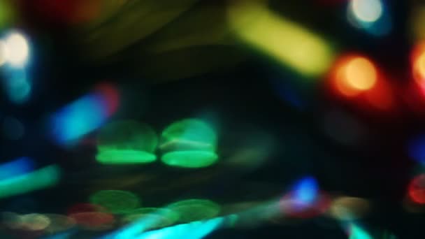 Abstrait brouillé lumières de Noël fond Bokeh — Video