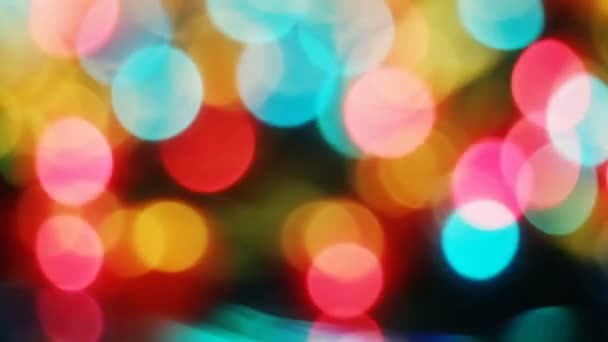 Bokeh arka plan soyut bulanık Noel ışıkları — Stok video