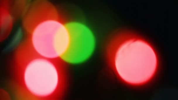 Abstracte wazig Christmas Lights Bokeh achtergrond — Stockvideo