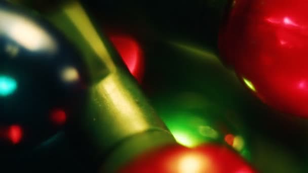 Abstrakte verschwommene Weihnachtsbeleuchtung Bokeh Hintergrund — Stockvideo