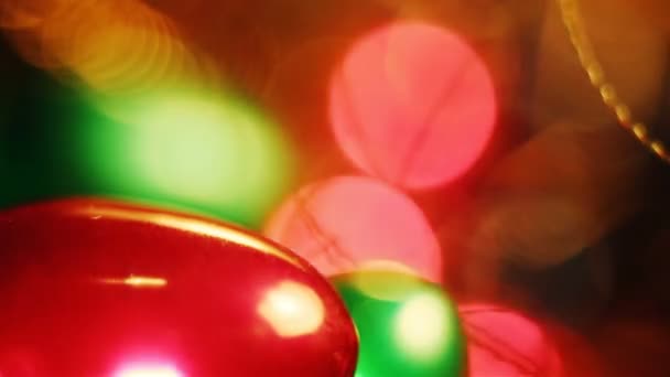 Abstract blurred Christmas lights bokeh background — Stock Video