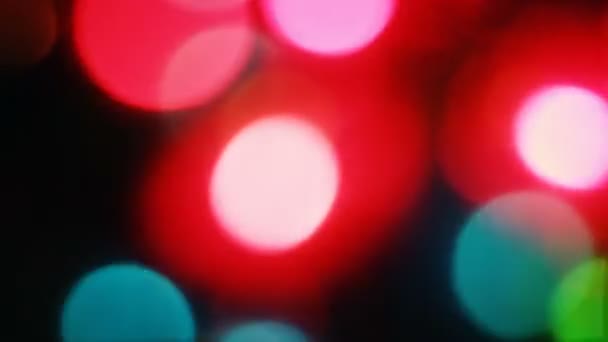 Abstract blurred Christmas lights bokeh background — Stock Video