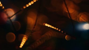 Bokeh arka plan soyut bulanık Noel ışıkları
