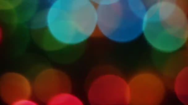 Abstrait brouillé lumières de Noël fond Bokeh — Video