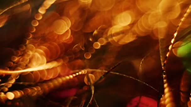 Abstrakt sløret julelys Bokeh baggrund – Stock-video
