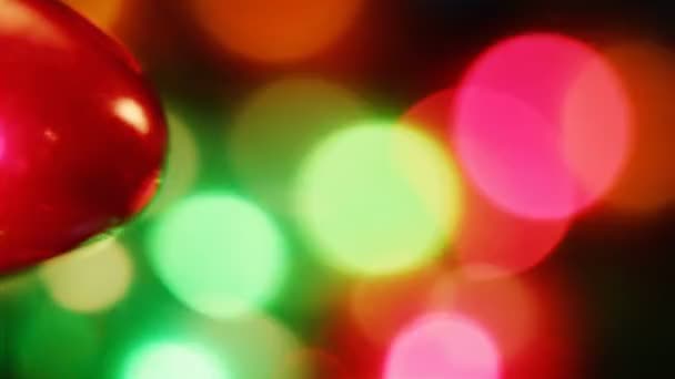 Abstraktní rozmazané vánoční světla Bokeh pozadí — Stock video