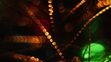Bokeh arka plan soyut bulanık Noel ışıkları