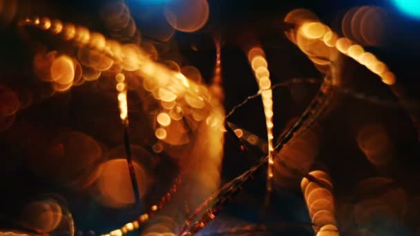 Latar Belakang Lampu Natal Abstrak Bokeh — Stok Video