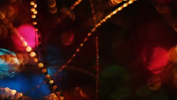 Resumen borroso Navidad luces Bokeh fondo — Vídeos de Stock