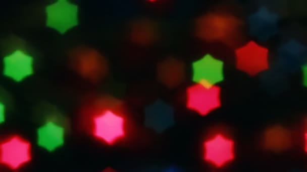 Abstrakte verschwommene Weihnachtsbeleuchtung Bokeh Hintergrund — Stockvideo